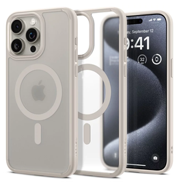 Spigen Ultra Hybrid MagFit Apple iPhone 15 Pro Max Hoesje MagSafe Titanium