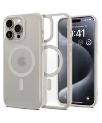 Spigen Ultra Hybrid MagFit Apple iPhone 15 Pro Hoesje MagSafe Titanium afbeelding