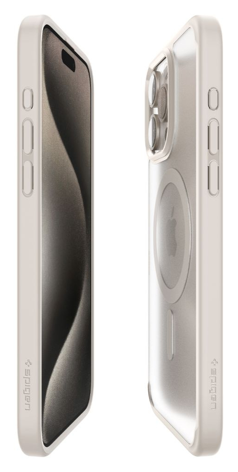 Spigen Ultra Hybrid MagFit Apple iPhone 15 Pro Hoesje MagSafe Titanium afbeelding 13