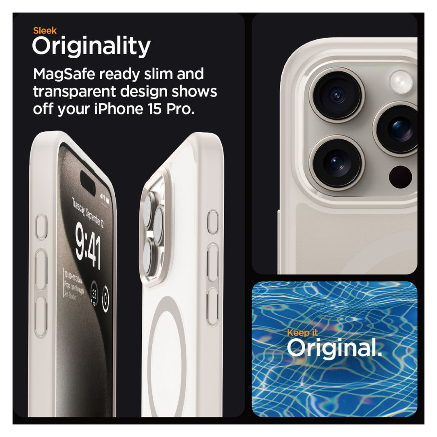 Spigen Ultra Hybrid MagFit Apple iPhone 15 Pro Hoesje MagSafe Titanium afbeelding 3