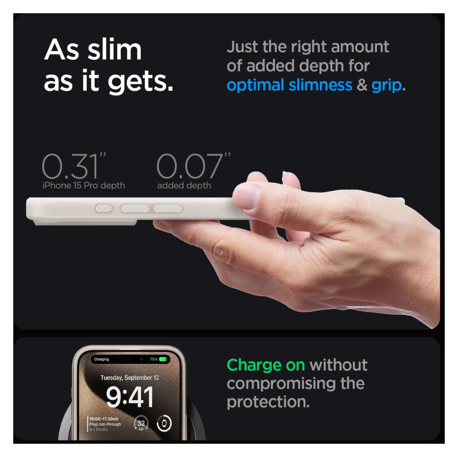 Spigen Ultra Hybrid MagFit Apple iPhone 15 Pro Hoesje MagSafe Titanium afbeelding 6