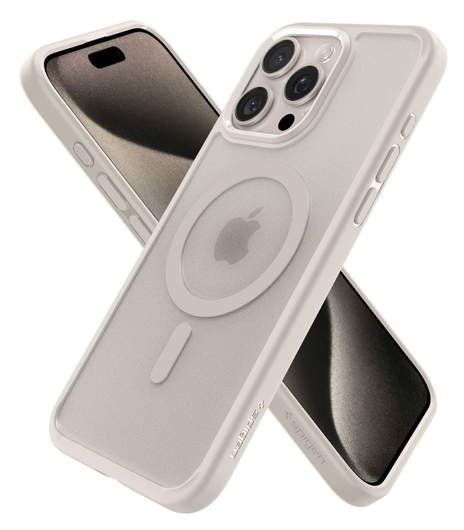 Spigen Ultra Hybrid MagFit Apple iPhone 15 Pro Hoesje MagSafe Titanium afbeelding 12