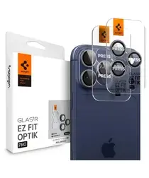 Spigen Optik Pro iPhone 17 Pro / 17 Pro Max Camera Protector Grijs (2-Pack) afbeelding