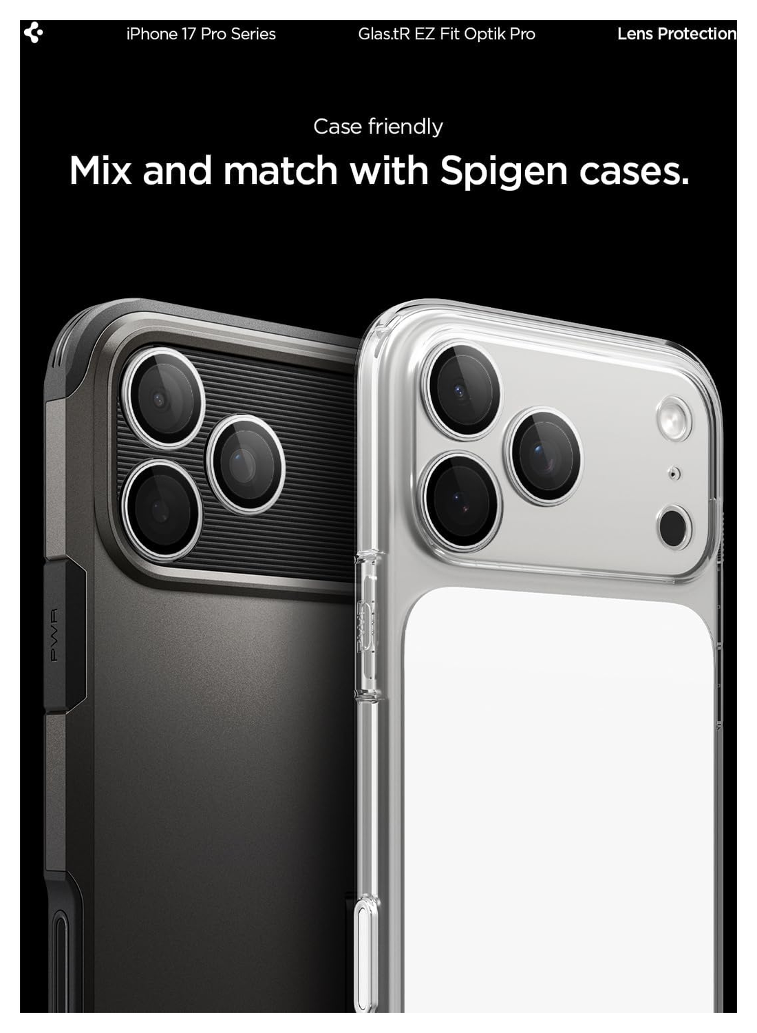 Spigen Optik Pro iPhone 17 Pro / 17 Pro Max Camera Protector Zilver (2-Pack) afbeelding 7