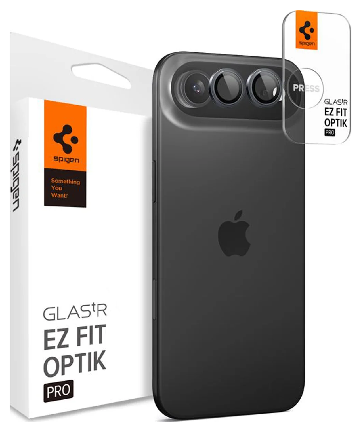 Spigen EZ Fit Optik Pro iPhone Air Camera Lens Protector Grijs (2-Pack) afbeelding 1