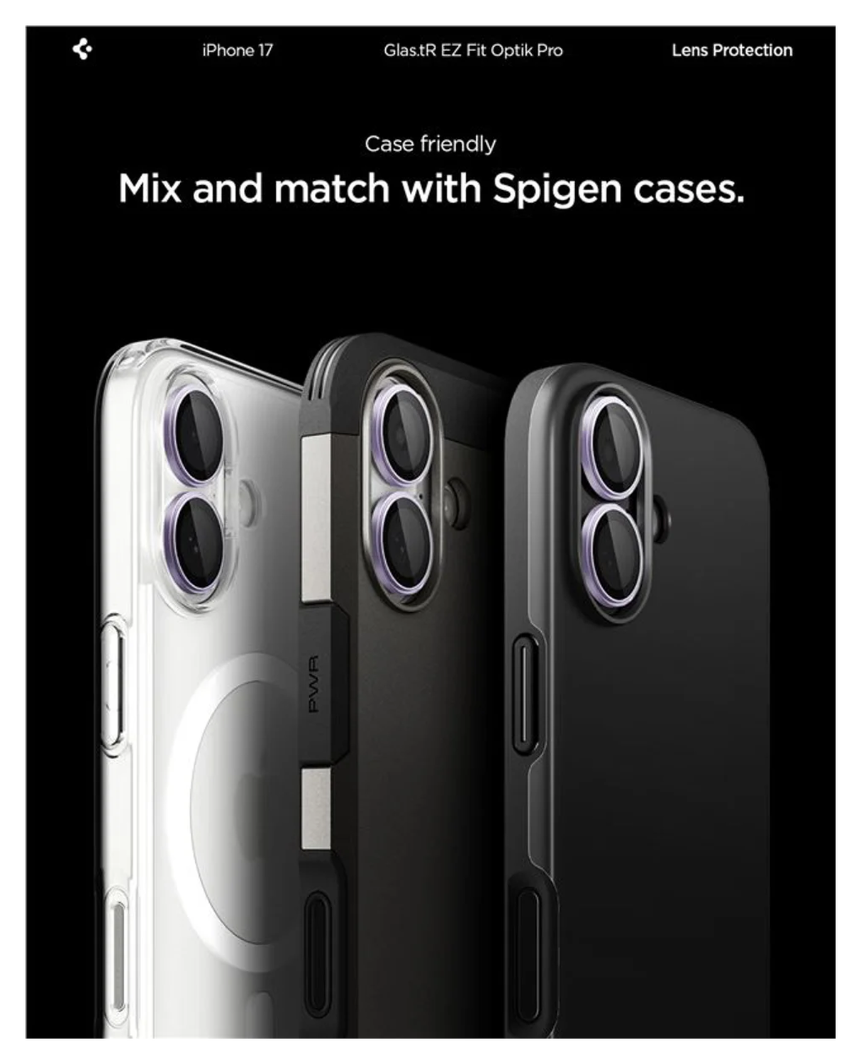 Spigen EZ Fit Optik Pro iPhone 17 Camera Lens Protector Paars (2-Pack) afbeelding 7