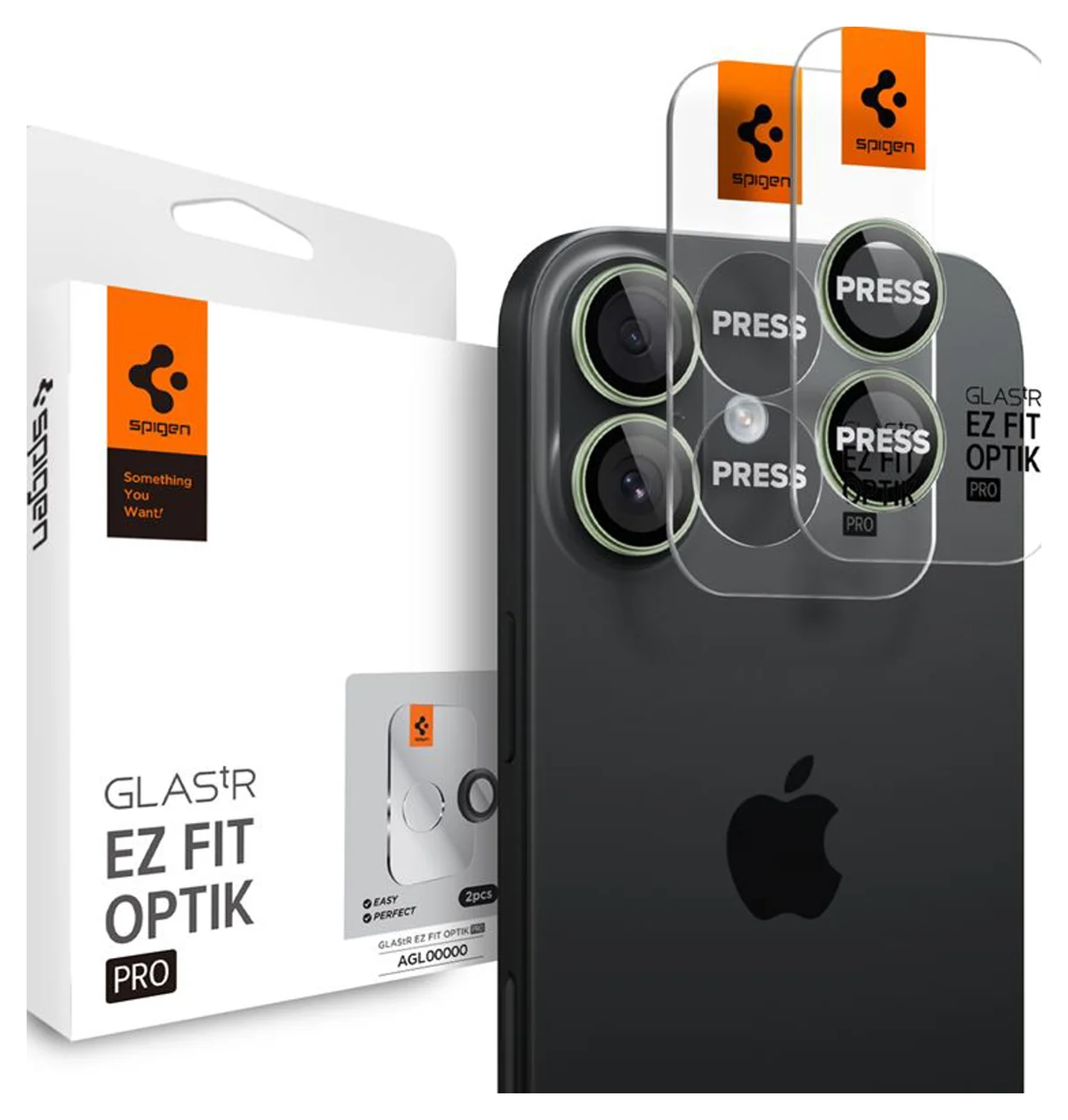 Spigen EZ Fit Optik Pro iPhone 17 Camera Lens Protector Groen (2-Pack) afbeelding 1