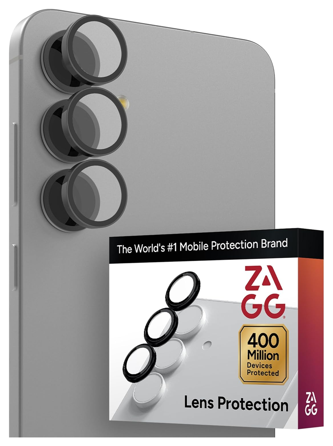ZAGG Camera Rings Samsung Galaxy S25 FE Camera Protector Zwart afbeelding 1