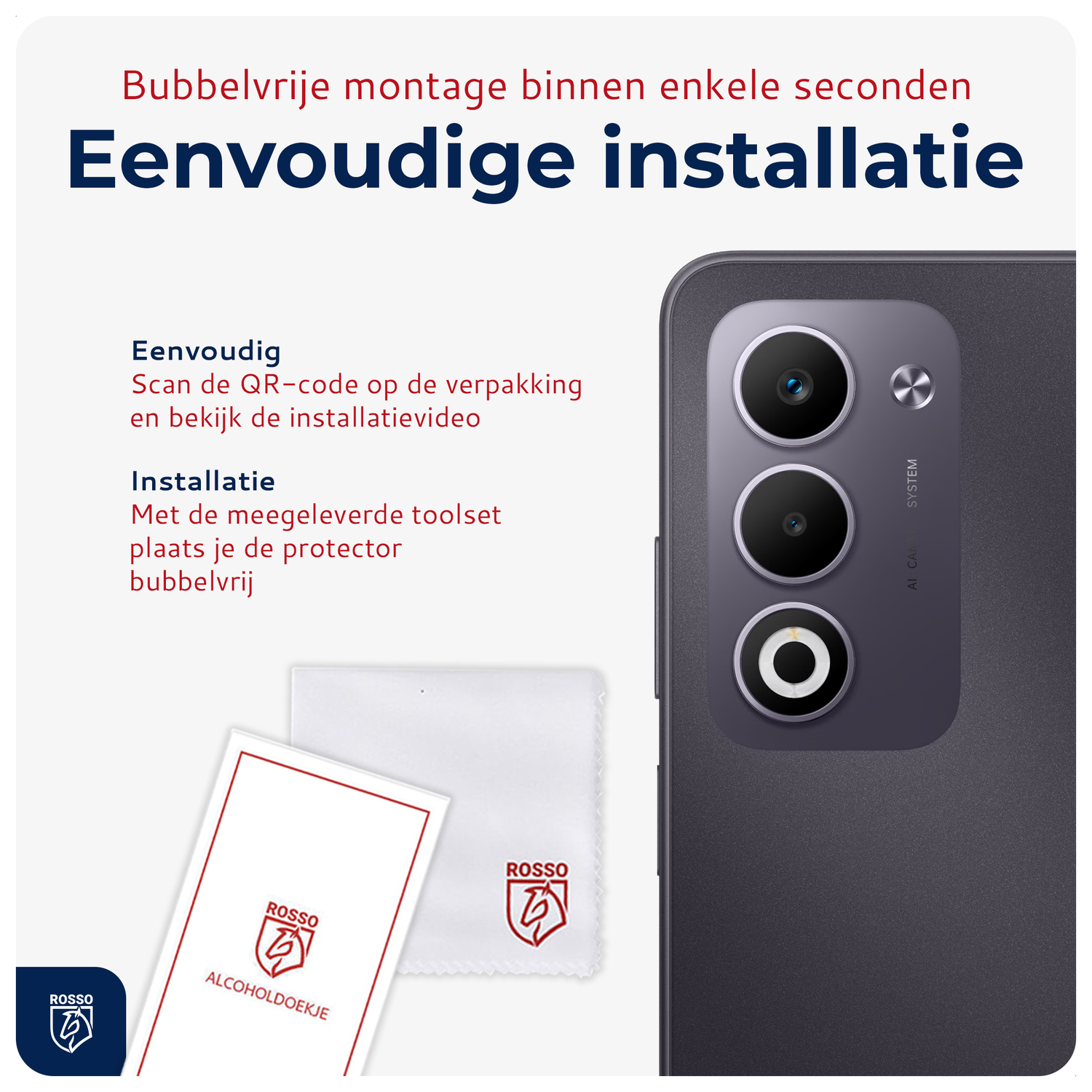 Rosso Oppo A5 (2025) Camera Lens Protector Transparant afbeelding 5