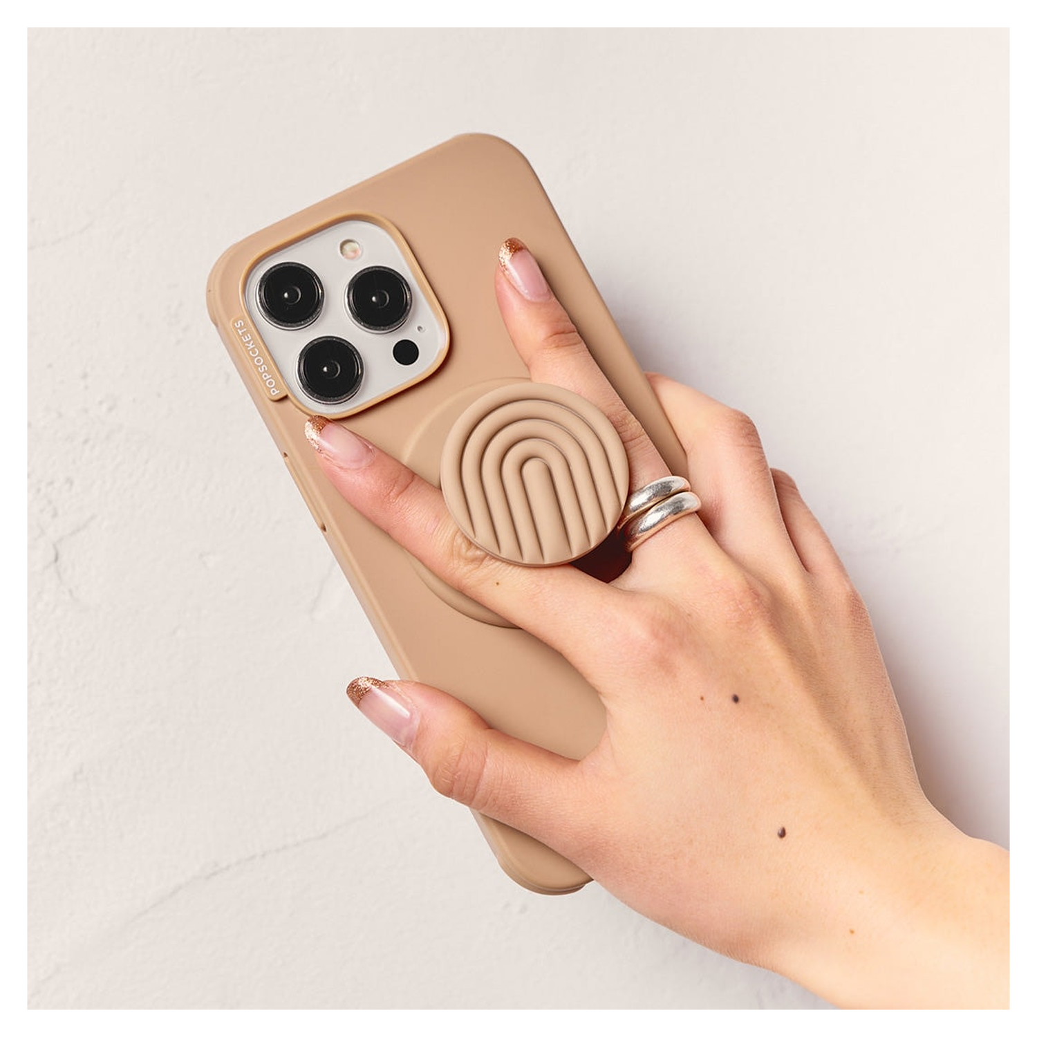 PopSockets PopGrip voor MagSafe Greep en Standaard Curves Latte afbeelding 3