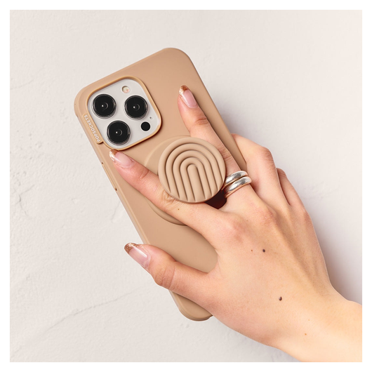 PopSockets PopGrip voor MagSafe Greep en Standaard Curves Latte afbeelding 3