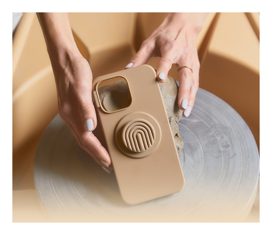 PopSockets PopGrip voor MagSafe Greep en Standaard Curves Latte afbeelding 5