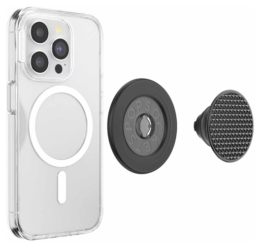 PopSockets PopGrip voor MagSafe Greep en Standaard Traingle Knurl Zwart afbeelding 4