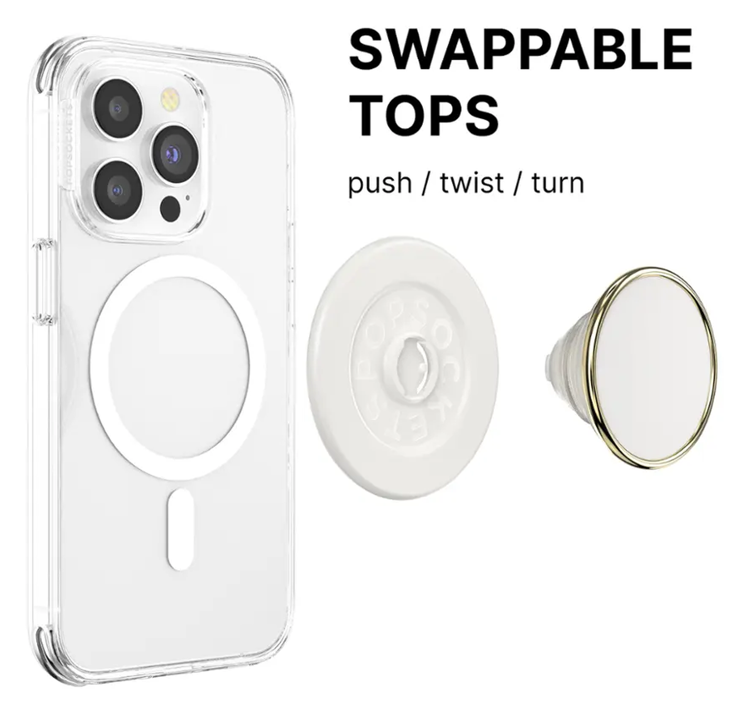 PopSockets PopGrip voor MagSafe Greep en Standaard Coconut Creme afbeelding 3