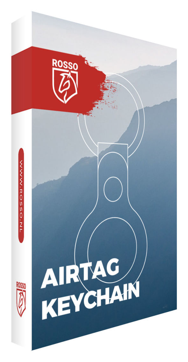 Rosso Deluxe Apple AirTag Sleutelhanger Echt Leer Hoesje 2-Pack Bruin afbeelding 11