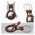 Rosso Deluxe Apple AirTag Sleutelhanger Echt Leer Hoesje 2-Pack Bruin afbeelding 3
