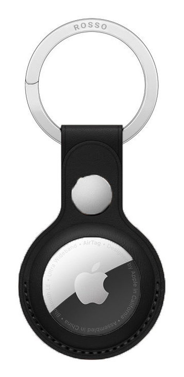 Rosso Deluxe Apple AirTag Sleutelhanger Echt Leer Hoesje 2-Pack Bruin / Zwart afbeelding 3