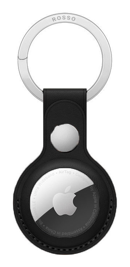 Rosso Deluxe Apple AirTag Sleutelhanger Echt Leer Hoesje 2-Pack Bruin / Zwart afbeelding 3