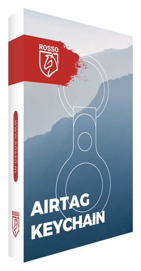 Rosso Deluxe Apple AirTag Sleutelhanger Echt Leer Hoesje 4-Pack Bruin / Zwart afbeelding 11