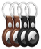 Rosso Deluxe Apple AirTag Sleutelhanger Echt Leer Hoesje 4-Pack Bruin / Zwart afbeelding 1