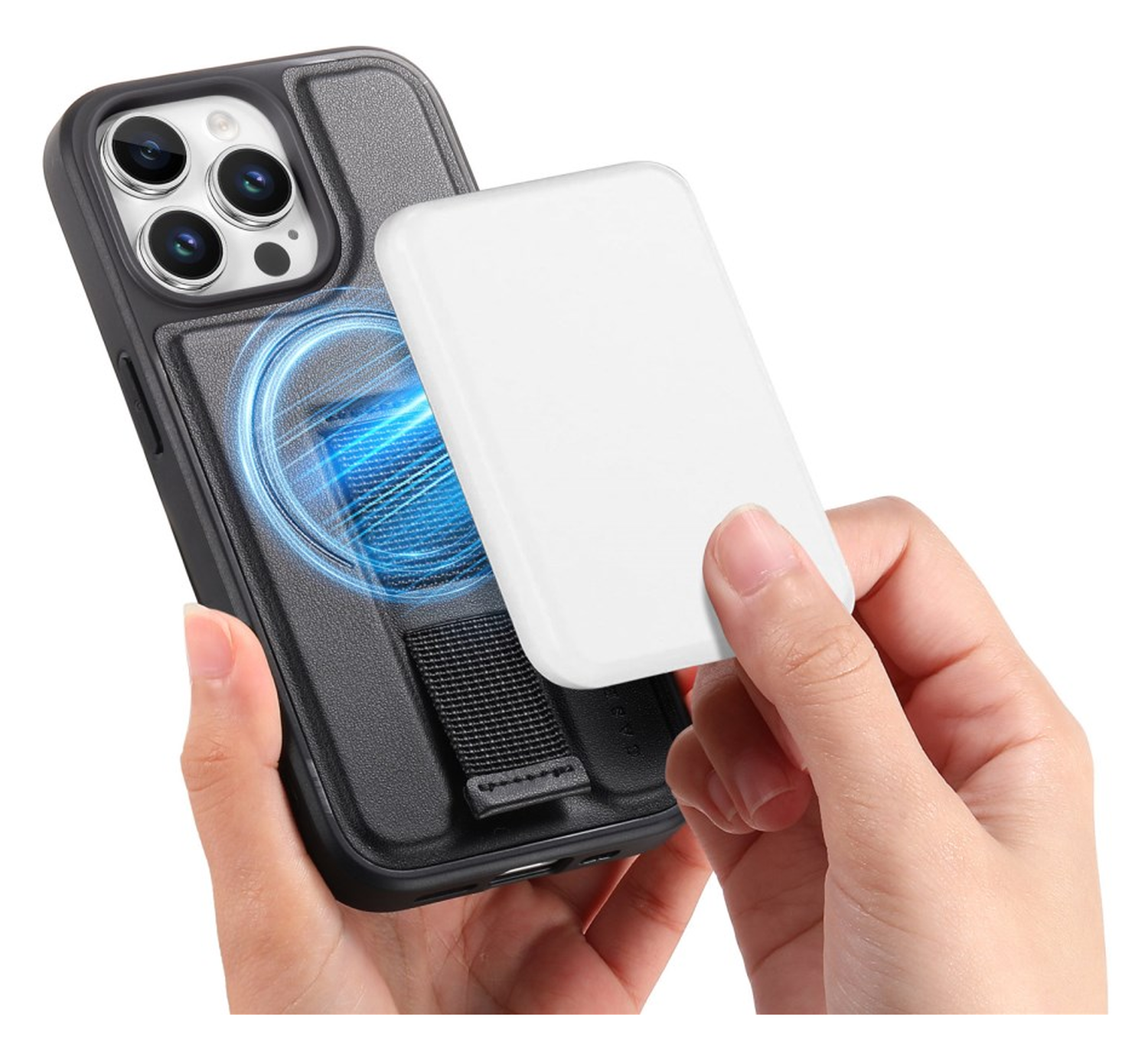 Apple iPhone 14 Pro MagSafe Hoesje met Polsband Zwart afbeelding 9