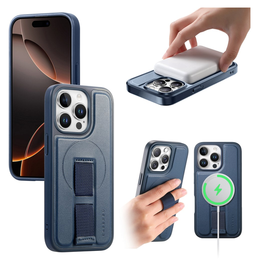 Apple iPhone 14 Pro MagSafe Hoesje met Polsband Blauw afbeelding 8