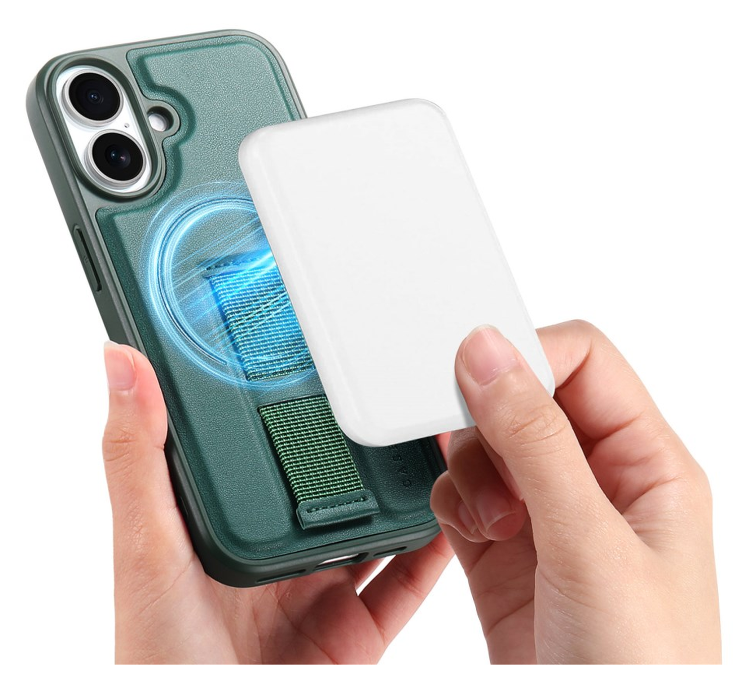 Apple iPhone 16 MagSafe Hoesje met Polsband Groen afbeelding 9