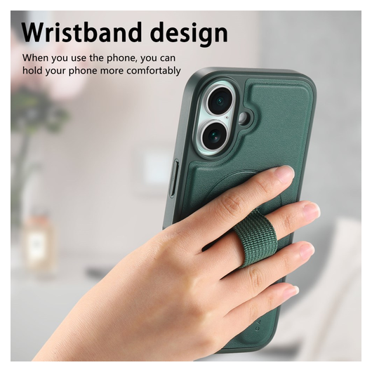 Apple iPhone 16 MagSafe Hoesje met Polsband Groen afbeelding 7
