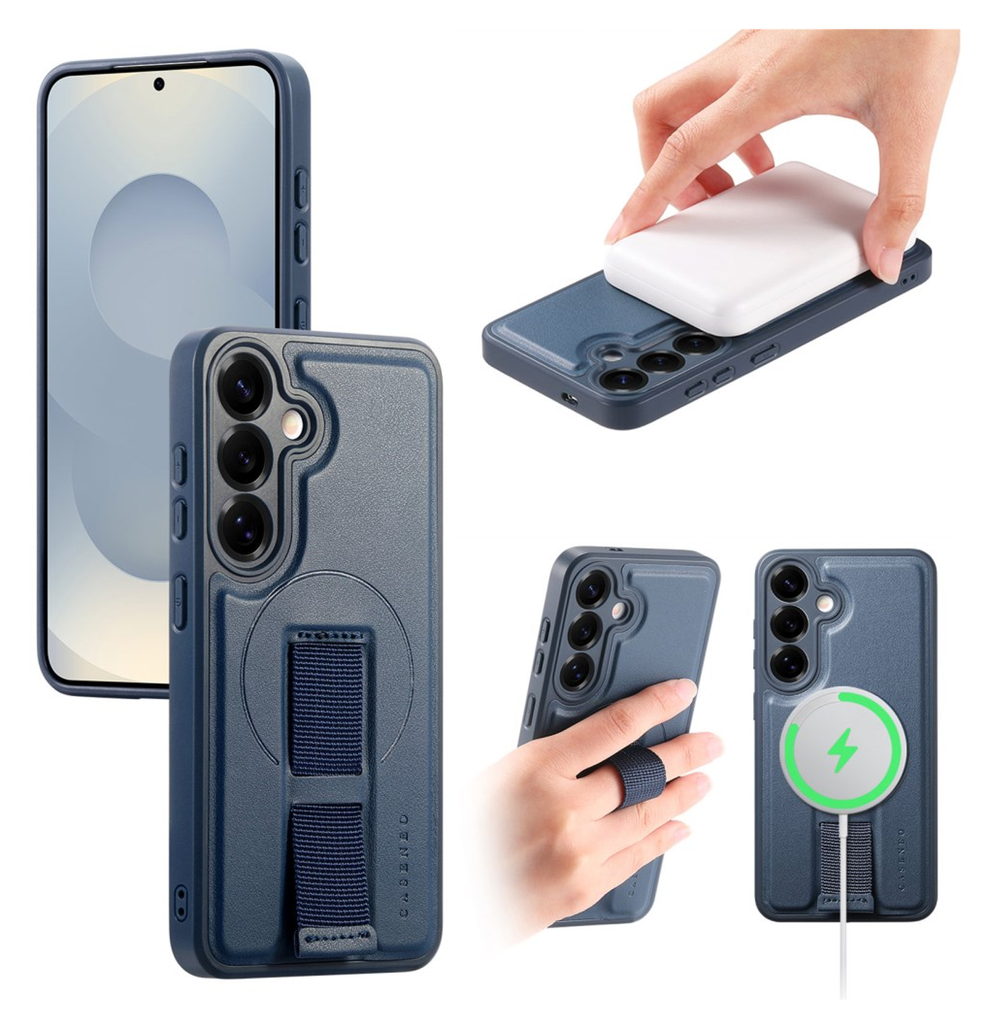 Samsung Galaxy S24 / S25 MagSafe Hoesje met Polsband Blauw afbeelding 8