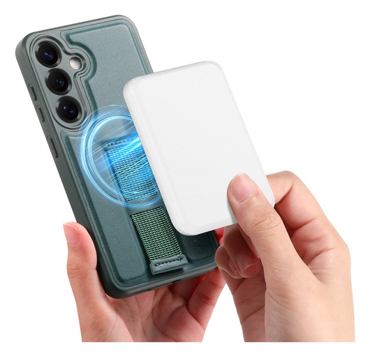 Samsung Galaxy S24 / S25 MagSafe Hoesje met Polsband Groen afbeelding 9
