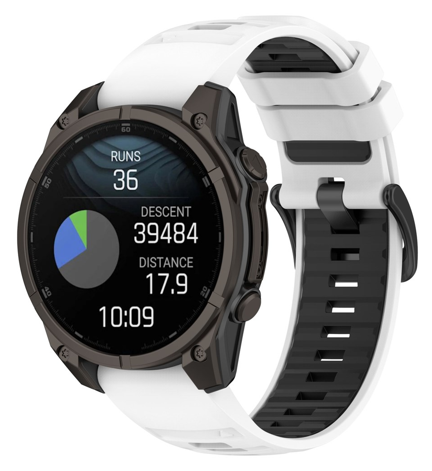 Universeel Garmin QuickFit 22MM Bandje Siliconen Gespsluiting Wit afbeelding 1