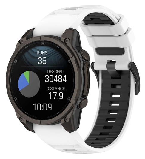 Universeel Garmin QuickFit 22MM Bandje Siliconen Gespsluiting Wit afbeelding 1