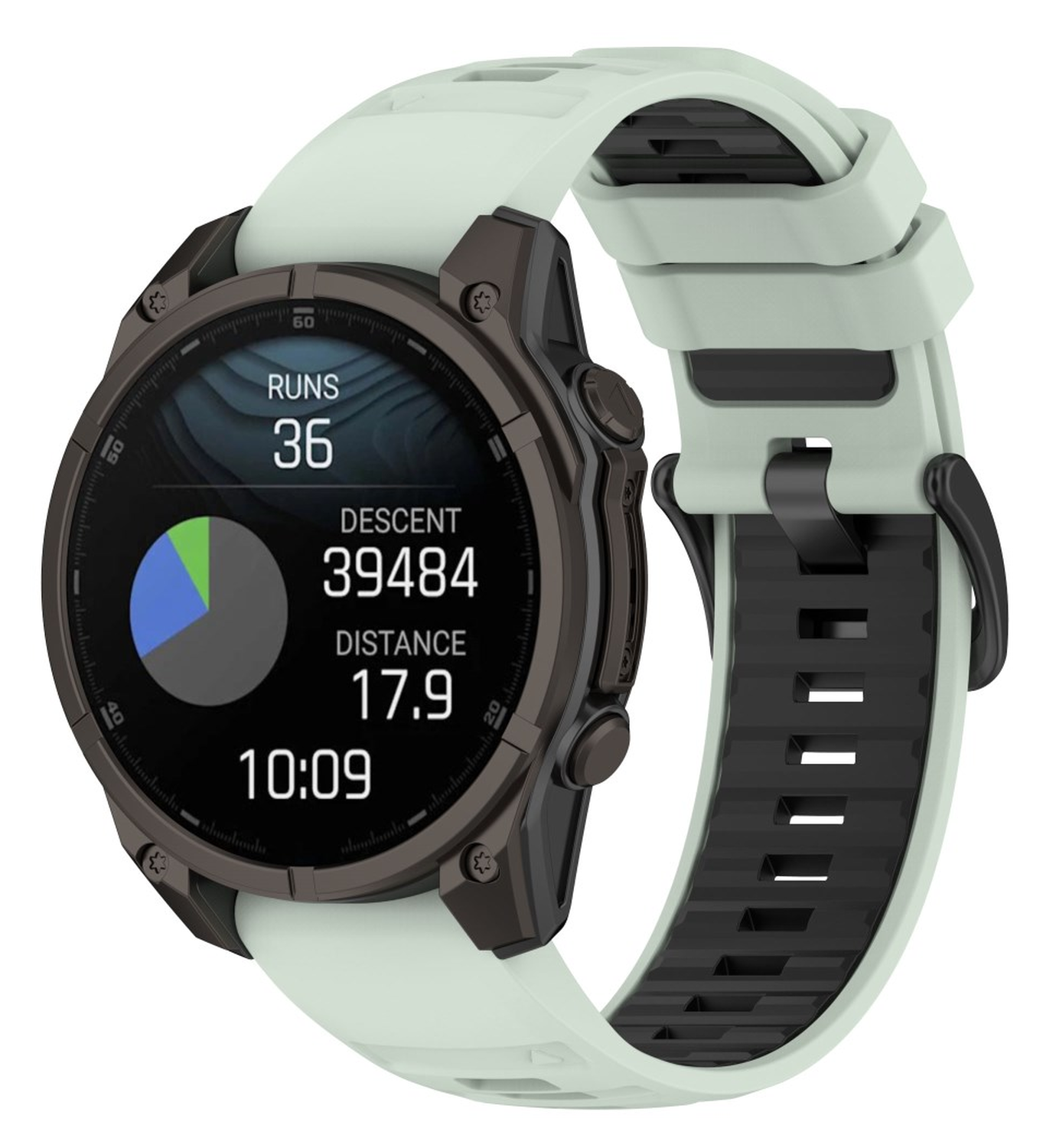 Universeel Garmin QuickFit 22MM Bandje Siliconen Gespsluiting Mint afbeelding 1