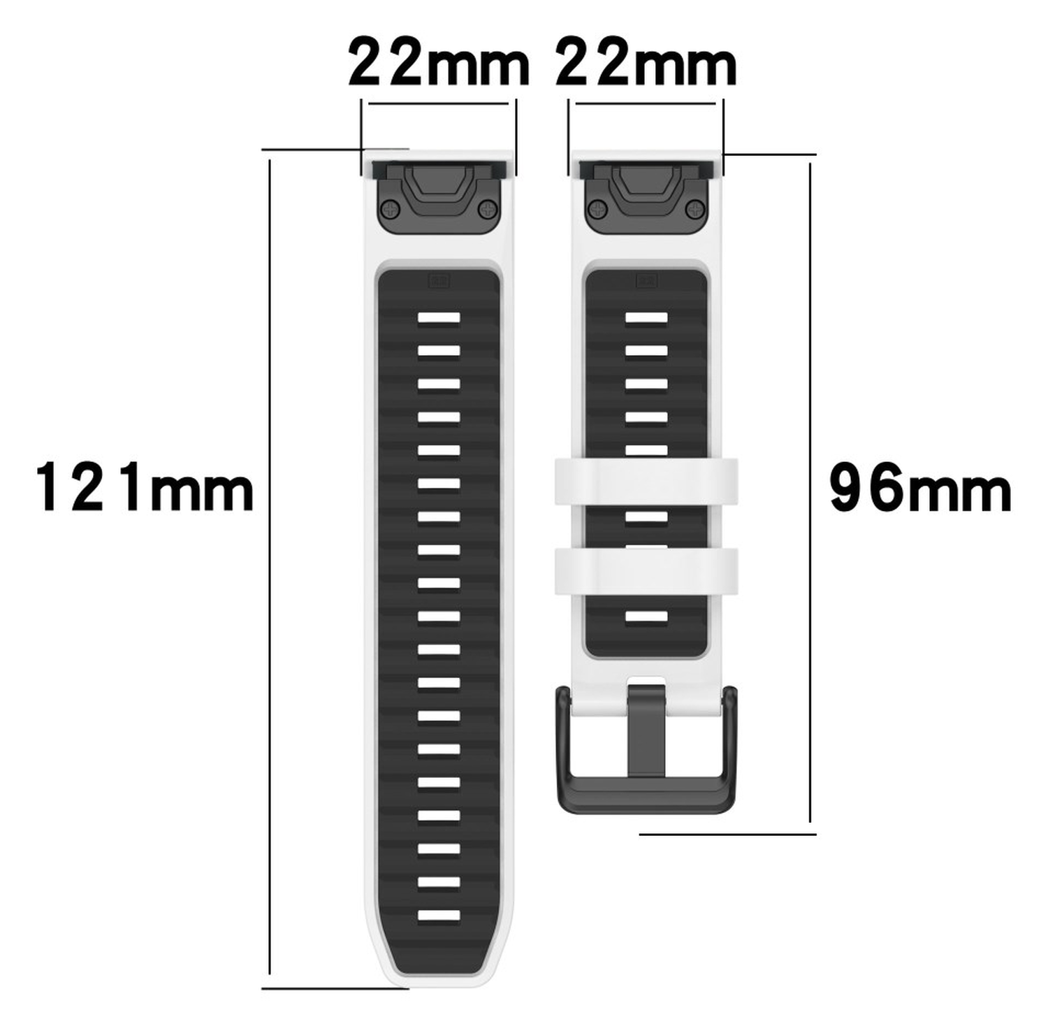 Universeel Garmin QuickFit 22MM Bandje Siliconen Gespsluiting Mint afbeelding 7