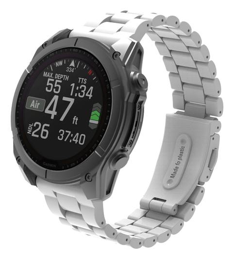Universeel Garmin Quickfit 20MM Bandje Roestvrij Staal Wit afbeelding 3