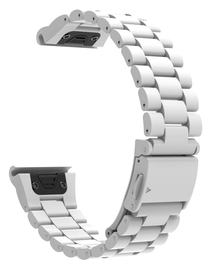 Universeel Garmin Quickfit 20MM Bandje Roestvrij Staal Wit