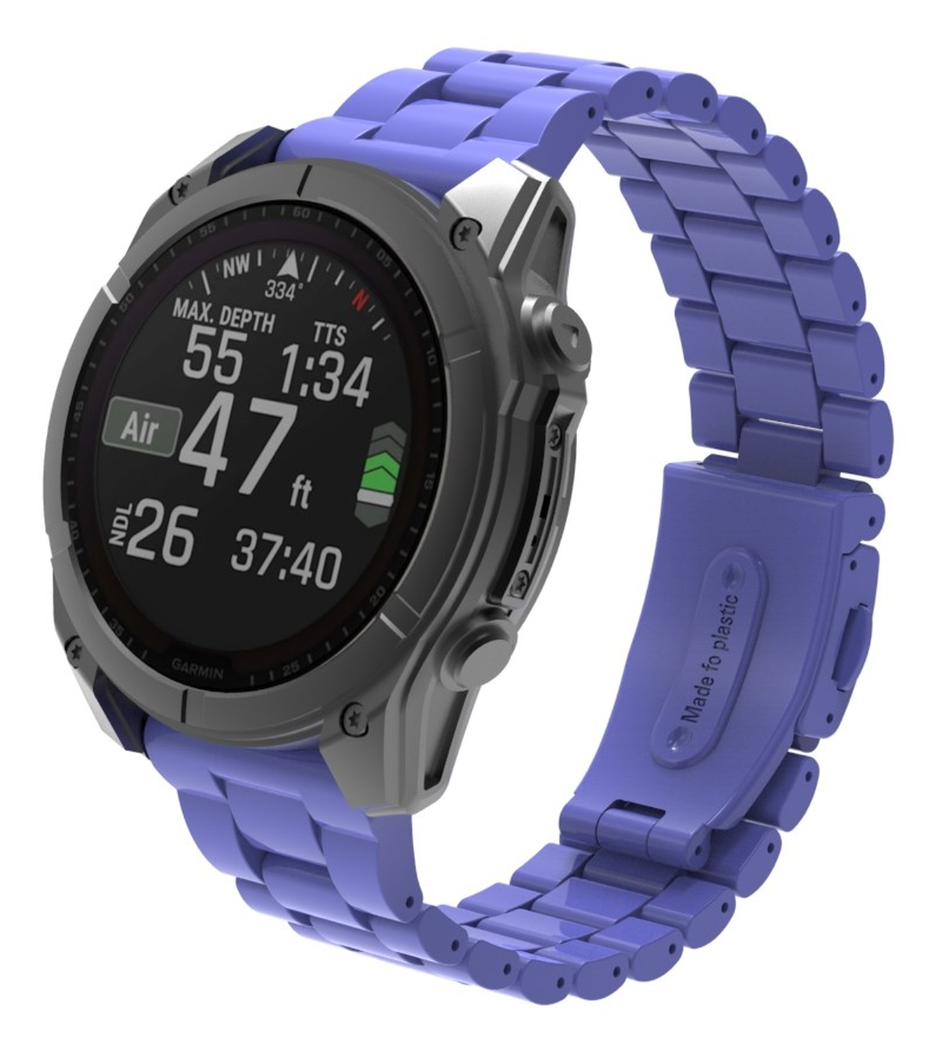 Universeel Garmin Quickfit 20MM Bandje Roestvrij Staal Blauw afbeelding 3