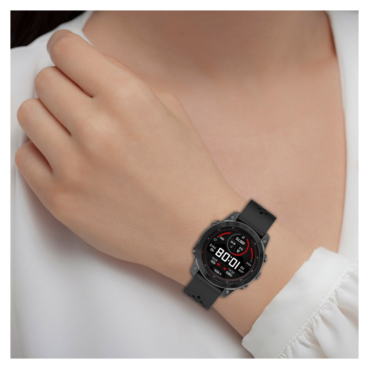 Universeel Garmin Quickfit 20MM Bandje met Gesp Siliconen Wit afbeelding 7