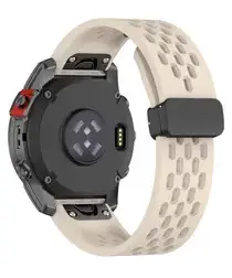Universeel Garmin Quickfit 20MM Bandje met Gesp Siliconen Beige afbeelding