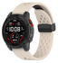 Universeel Garmin Quickfit 20MM Bandje met Gesp Siliconen Beige afbeelding 4