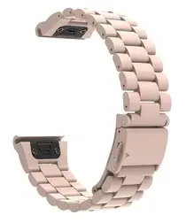 Universeel Garmin Quickfit 26MM Bandje Roestvrij Staal Roze afbeelding