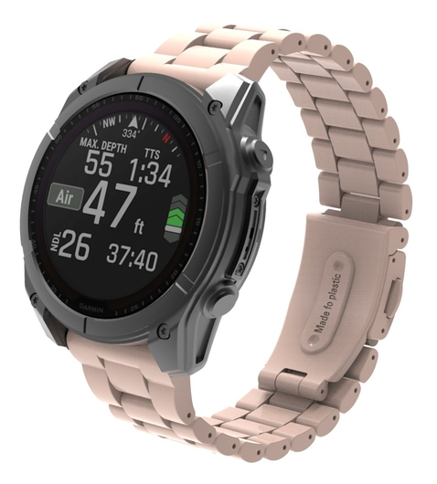 Universeel Garmin Quickfit 26MM Bandje Roestvrij Staal Roze afbeelding 3