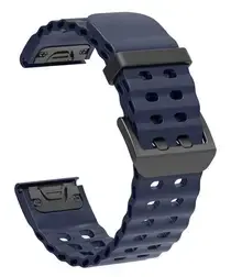 Universeel Garmin Quickfit 26MM Bandje met Gesp Silliconen Blauw afbeelding
