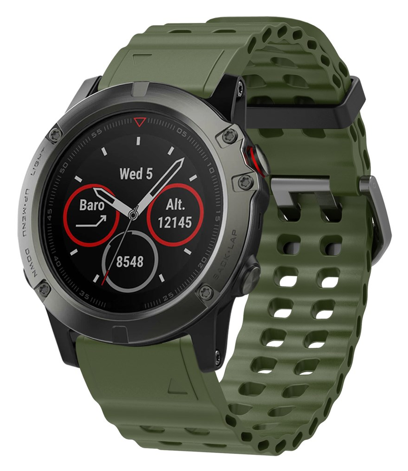 Universeel Garmin Quickfit 26MM Bandje met Gesp Silliconen Groen afbeelding 4