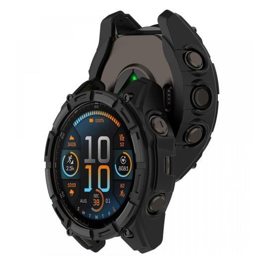 Garmin Fenix 8 47mm Hoesje - TPU Bumper Case - Zwart afbeelding 2