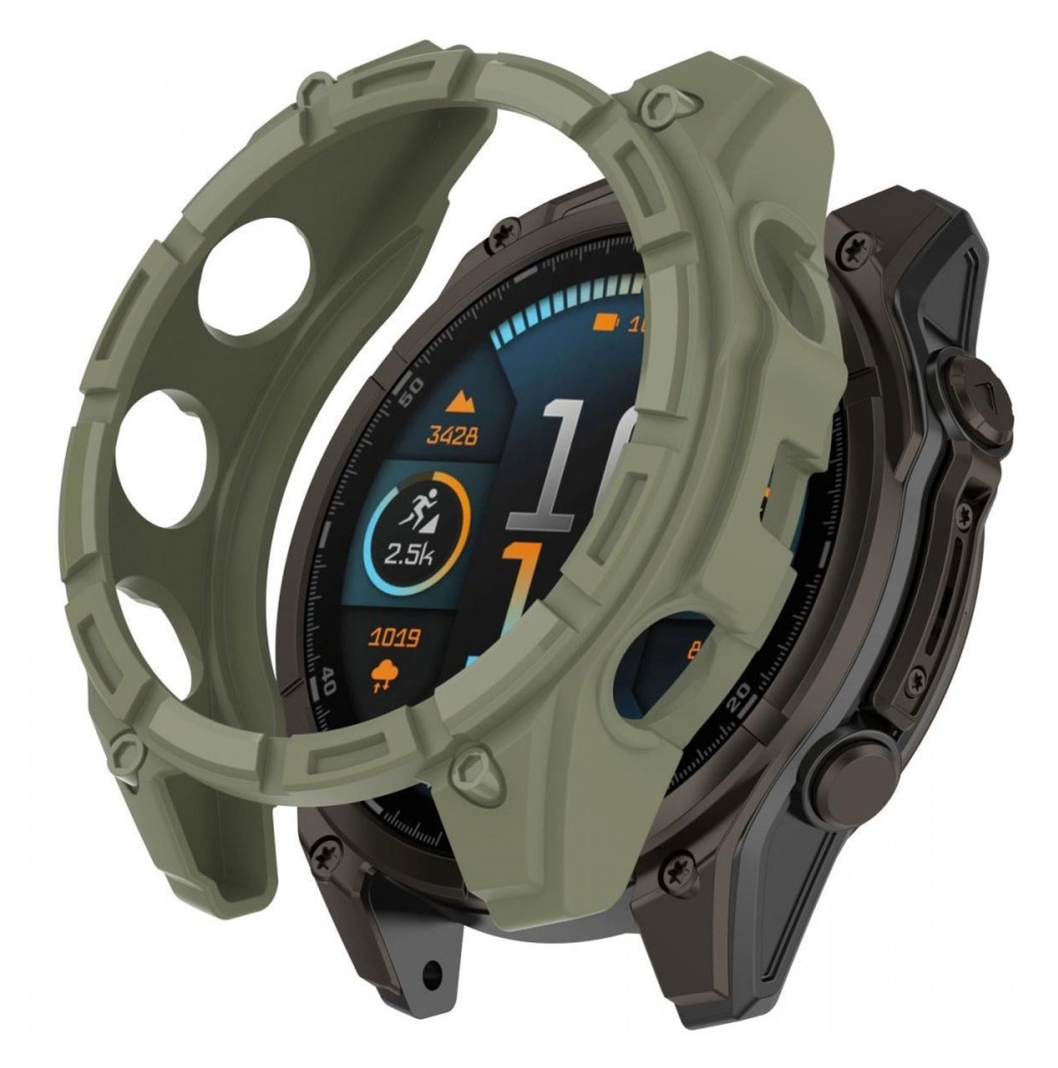 Garmin Fenix 8 47mm Hoesje - TPU Bumper Case - Groen afbeelding 1
