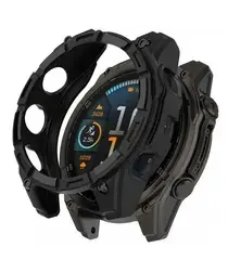 Garmin Fenix 8 43mm Hoesje - TPU Bumper Case - Zwart afbeelding