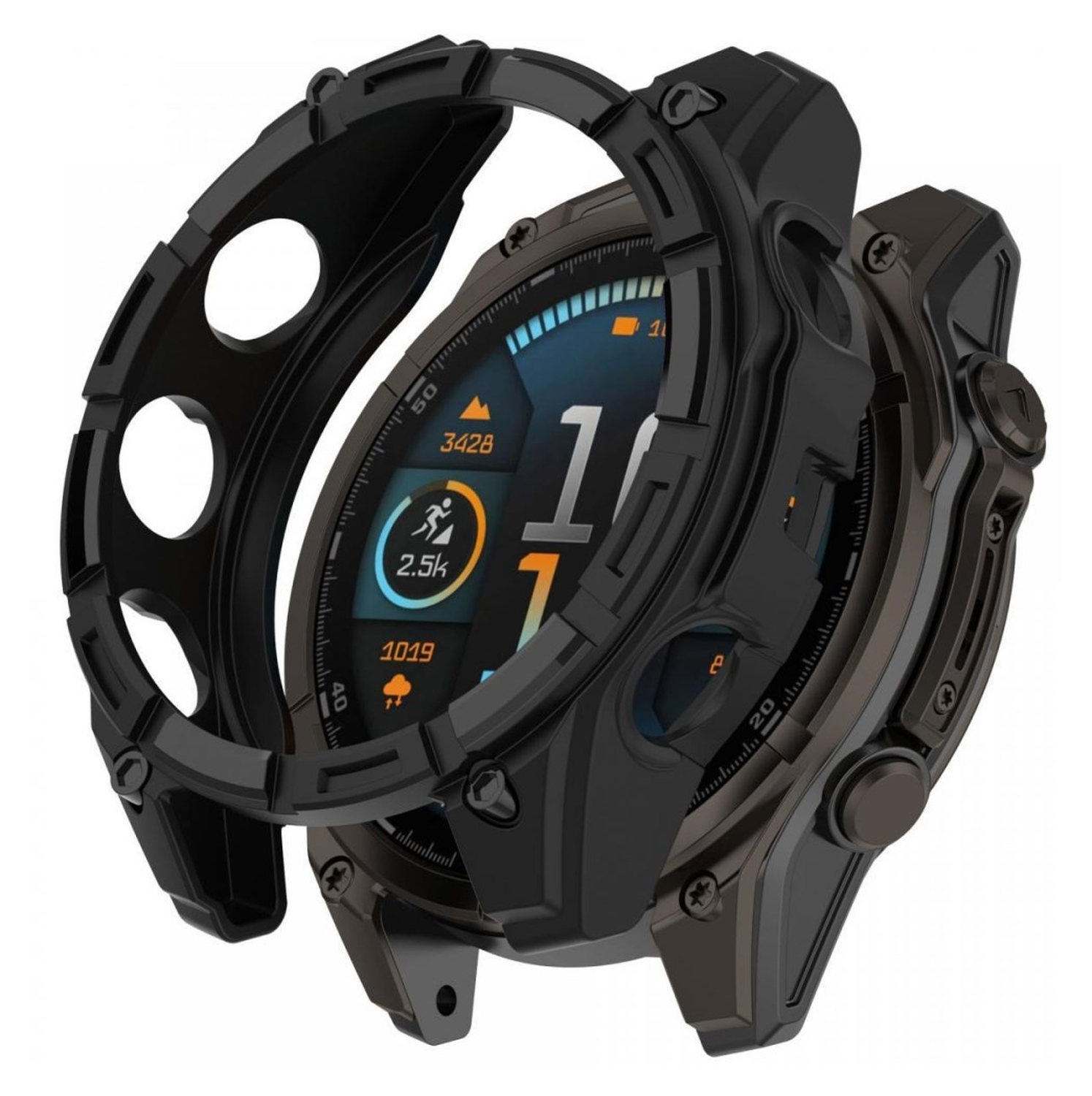 Garmin Fenix 8 43mm Hoesje - TPU Bumper Case - Zwart afbeelding 1