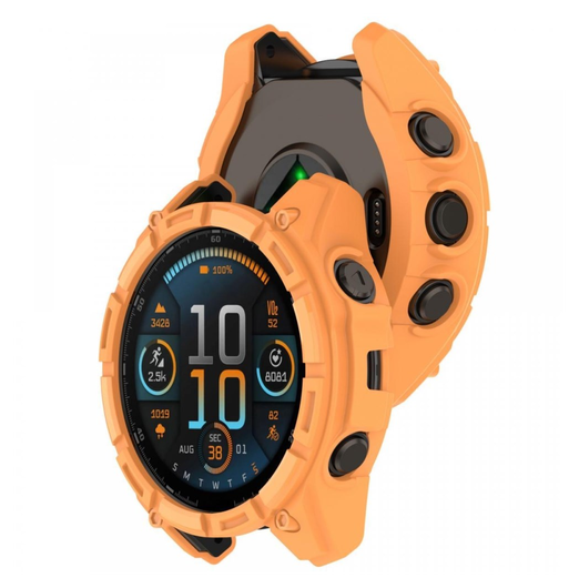 Garmin Fenix 8 43mm Hoesje - TPU Bumper Case - Oranje afbeelding 2