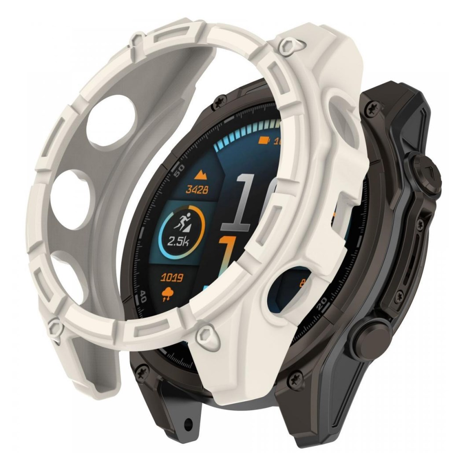 Garmin Fenix 8 43mm Hoesje - TPU Bumper Case - Beige afbeelding 1